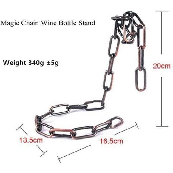 Magic Wine Rack: Suspended Chain Wine Holder - Unique Kitchen Decor & Home Gift - Picture 2 of 4